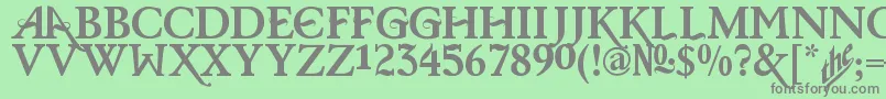 BarisCerinRegular Font – Gray Fonts on Green Background