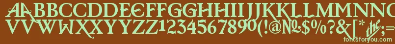 BarisCerinRegular Font – Green Fonts on Brown Background