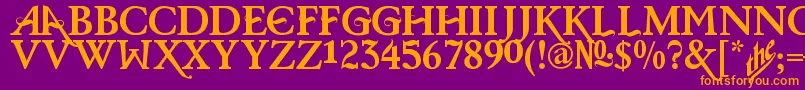 BarisCerinRegular Font – Orange Fonts on Purple Background