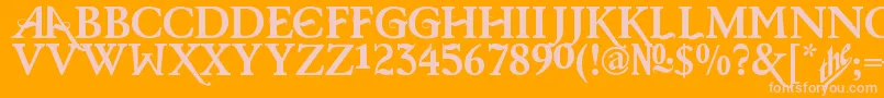 フォントBarisCerinRegular – オレンジの背景にピンクのフォント