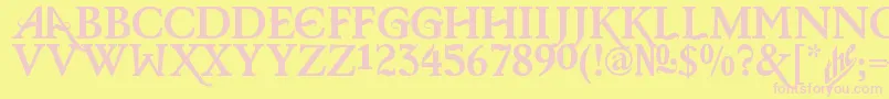 BarisCerinRegular Font – Pink Fonts on Yellow Background