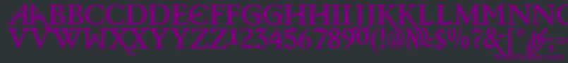 BarisCerinRegular Font – Purple Fonts on Black Background