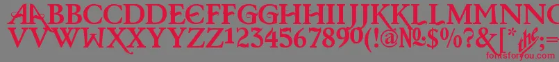 BarisCerinRegular Font – Red Fonts on Gray Background