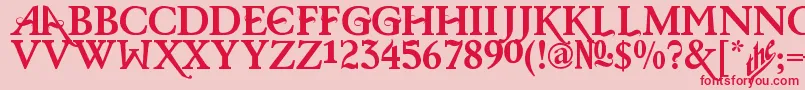 BarisCerinRegular Font – Red Fonts on Pink Background