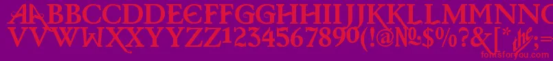 BarisCerinRegular Font – Red Fonts on Purple Background