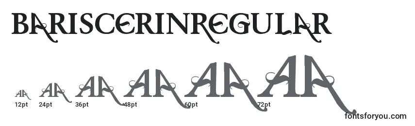 Размеры шрифта BarisCerinRegular