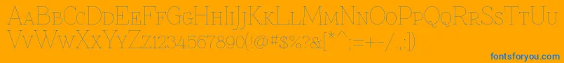 Znikomitsc Font – Blue Fonts on Orange Background