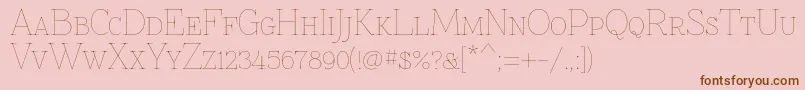 Znikomitsc Font – Brown Fonts on Pink Background