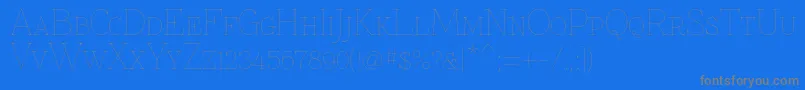 Znikomitsc-Schriftart – Graue Schriften auf blauem Hintergrund