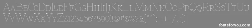 Znikomitsc Font – White Fonts on Gray Background