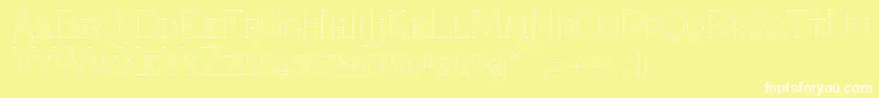 Znikomitsc Font – White Fonts on Yellow Background