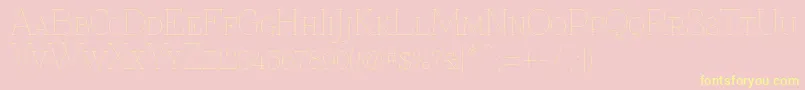 Znikomitsc Font – Yellow Fonts on Pink Background