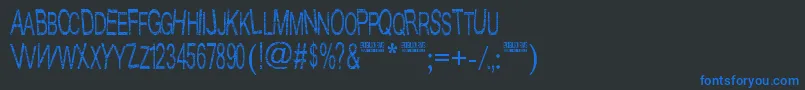 SlightlyIntoxicated Font – Blue Fonts on Black Background
