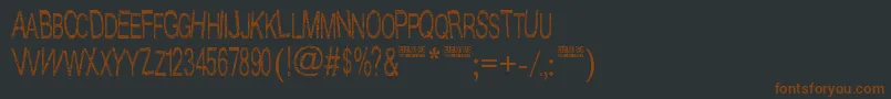 SlightlyIntoxicated Font – Brown Fonts on Black Background