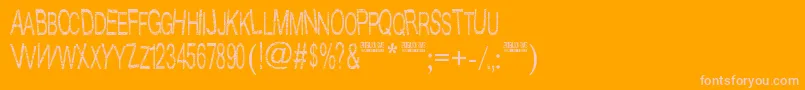 SlightlyIntoxicated Font – Pink Fonts on Orange Background