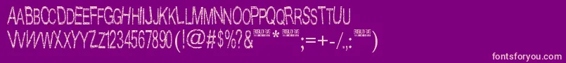 SlightlyIntoxicated Font – Pink Fonts on Purple Background