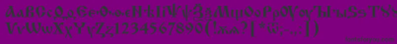 Izhit55 Font – Black Fonts on Purple Background