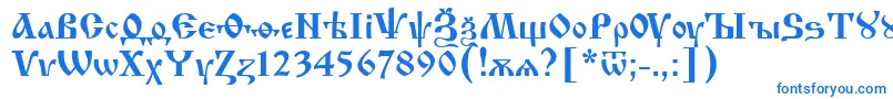Izhit55 Font – Blue Fonts on White Background