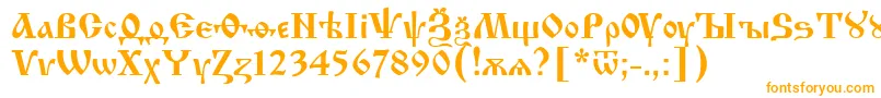 Шрифт Izhit55 – оранжевые шрифты на белом фоне