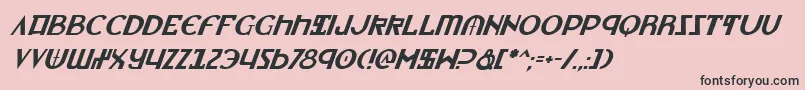 LionheartItalic Font – Black Fonts on Pink Background