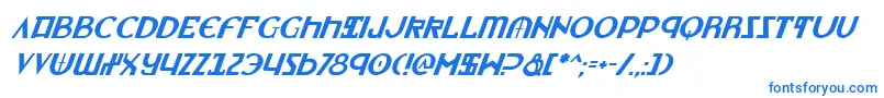 LionheartItalic Font – Blue Fonts on White Background