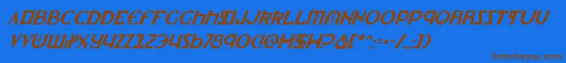 LionheartItalic Font – Brown Fonts on Blue Background