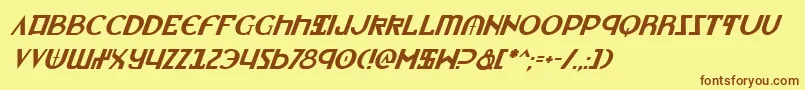 fuente LionheartItalic – Fuentes Marrones Sobre Fondo Amarillo