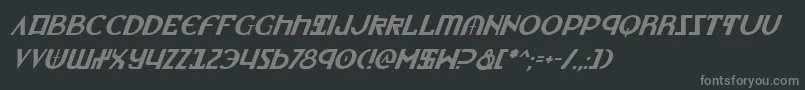 Czcionka LionheartItalic – szare czcionki na czarnym tle