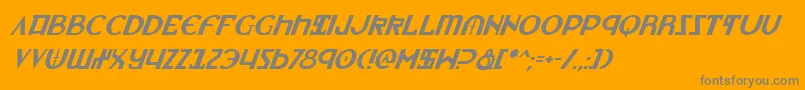 Police LionheartItalic – polices grises sur fond orange