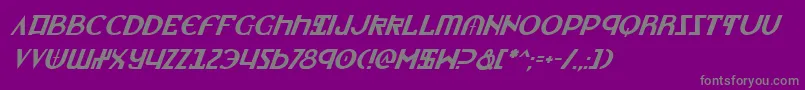 LionheartItalic Font – Gray Fonts on Purple Background