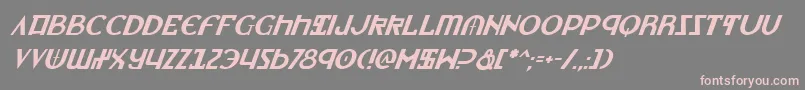 Fonte LionheartItalic – fontes rosa em um fundo cinza