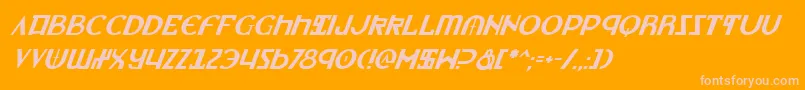 LionheartItalic Font – Pink Fonts on Orange Background