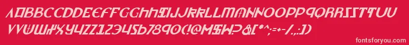 Fonte LionheartItalic – fontes rosa em um fundo vermelho