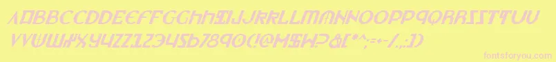 LionheartItalic Font – Pink Fonts on Yellow Background