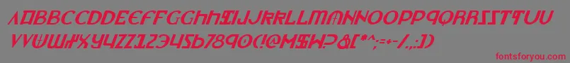 LionheartItalic Font – Red Fonts on Gray Background