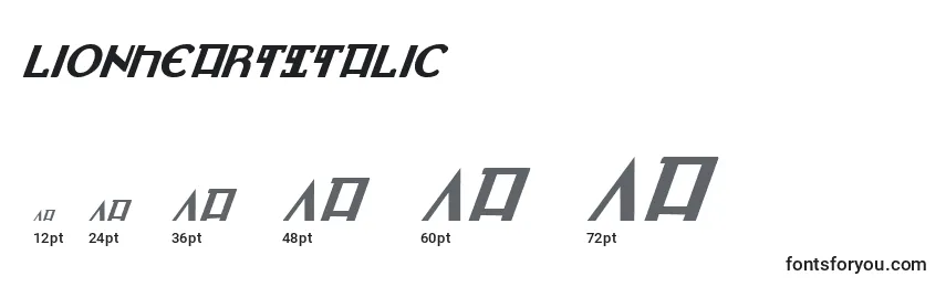 LionheartItalic Font Sizes
