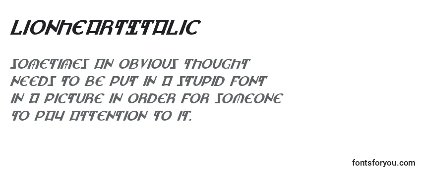 Review of the LionheartItalic Font