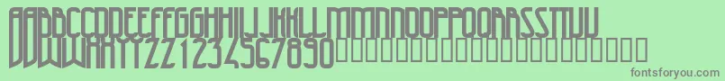 フォント47Bold – 緑の背景に灰色の文字