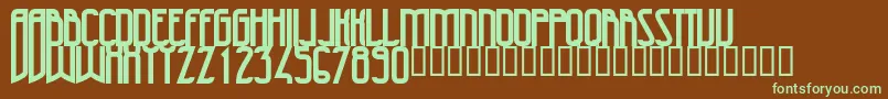 47Bold-fontti – vihreät fontit ruskealla taustalla