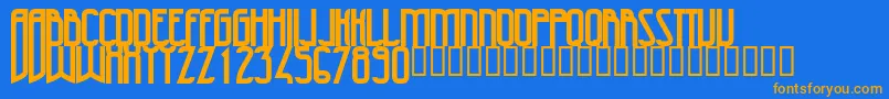 47Bold Font – Orange Fonts on Blue Background