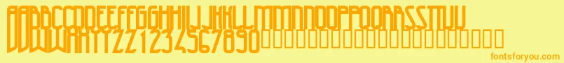 47Bold Font – Orange Fonts on Yellow Background