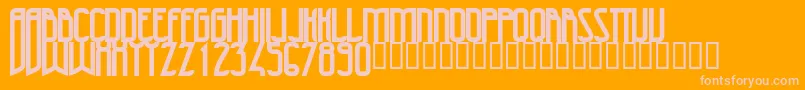 47Bold-Schriftart – Rosa Schriften auf orangefarbenem Hintergrund