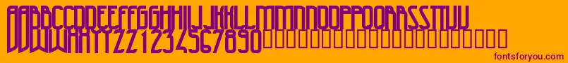 47Bold-fontti – violetit fontit oranssilla taustalla