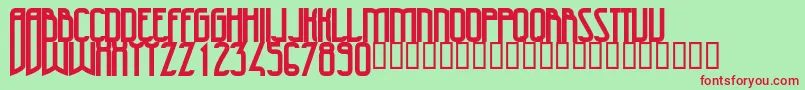 Czcionka 47Bold – czerwone czcionki na zielonym tle