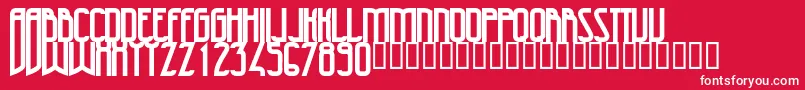 Fonte 47Bold – fontes brancas em um fundo vermelho