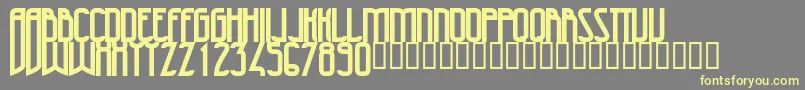Шрифт 47Bold – жёлтые шрифты на сером фоне