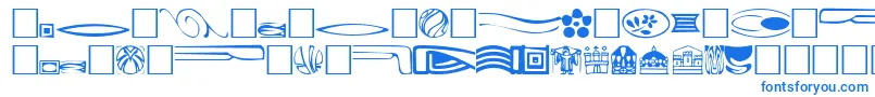 フォントGriff1 – 白い背景に青い文字