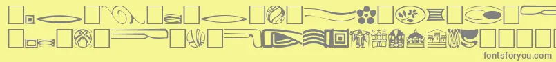 Griff1-fontti – harmaat kirjasimet keltaisella taustalla