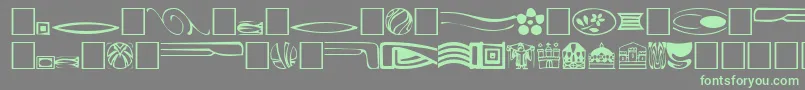 フォントGriff1 – 灰色の背景に緑のフォント