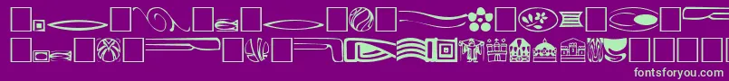 フォントGriff1 – 紫の背景に緑のフォント